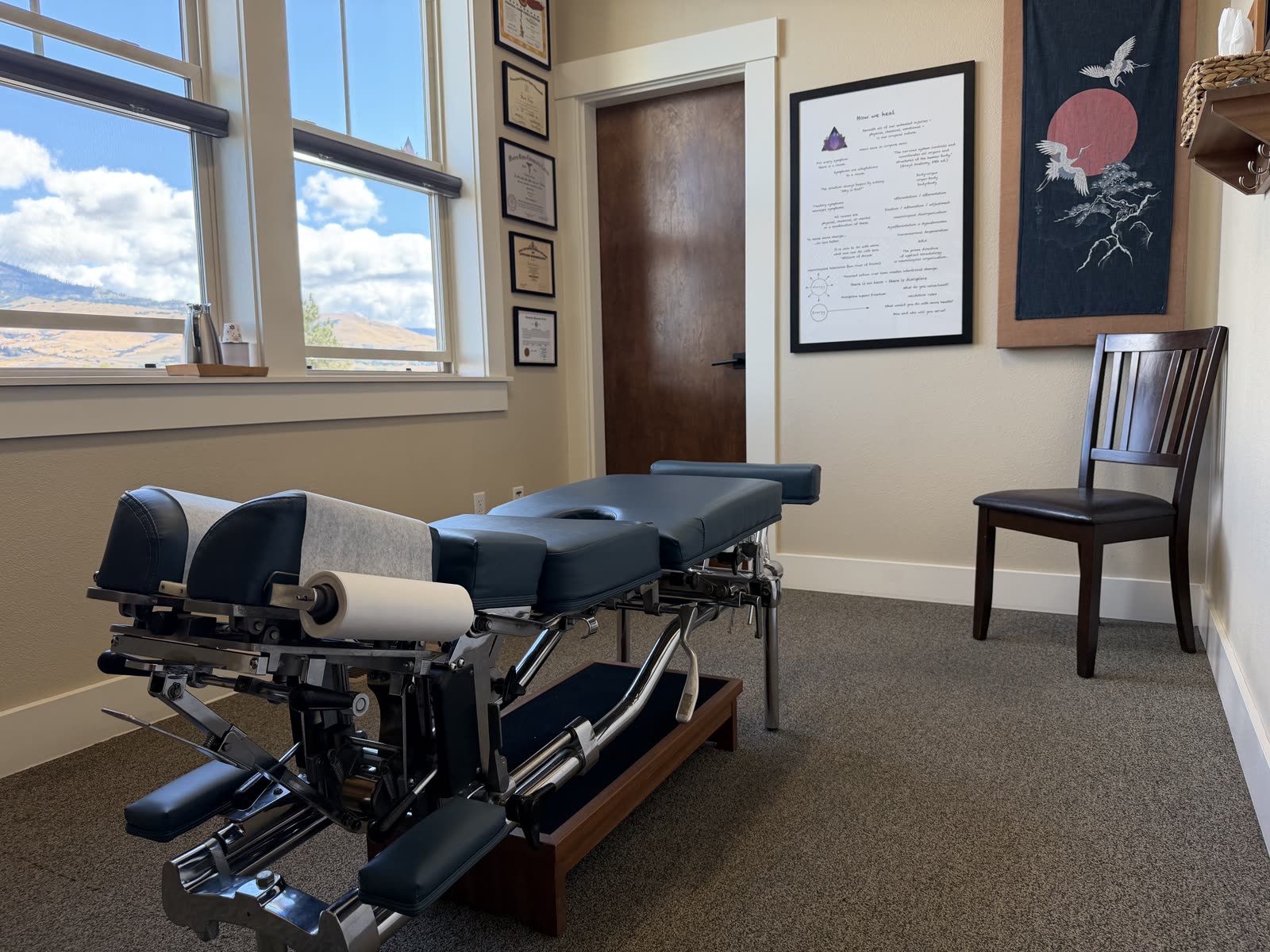 Dr. Hannah's treatment room with Rogue Valley views
